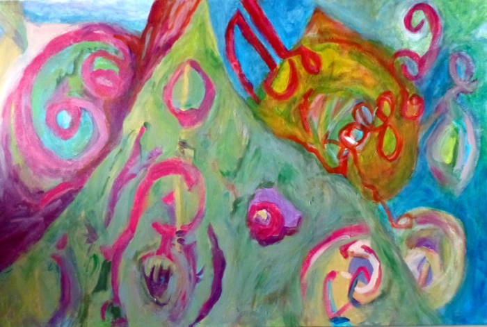 The Greene Mountain abstract landscape, vibrational intensifier